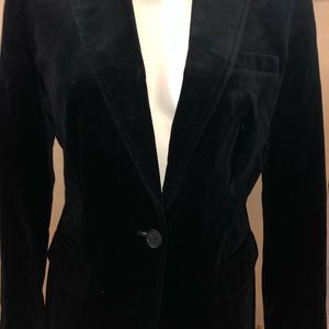 J.Crew Black velvet blazer schoolboy size 10.